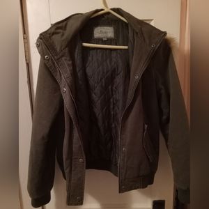 Bass Olive Green Hooded Jacket,  size large